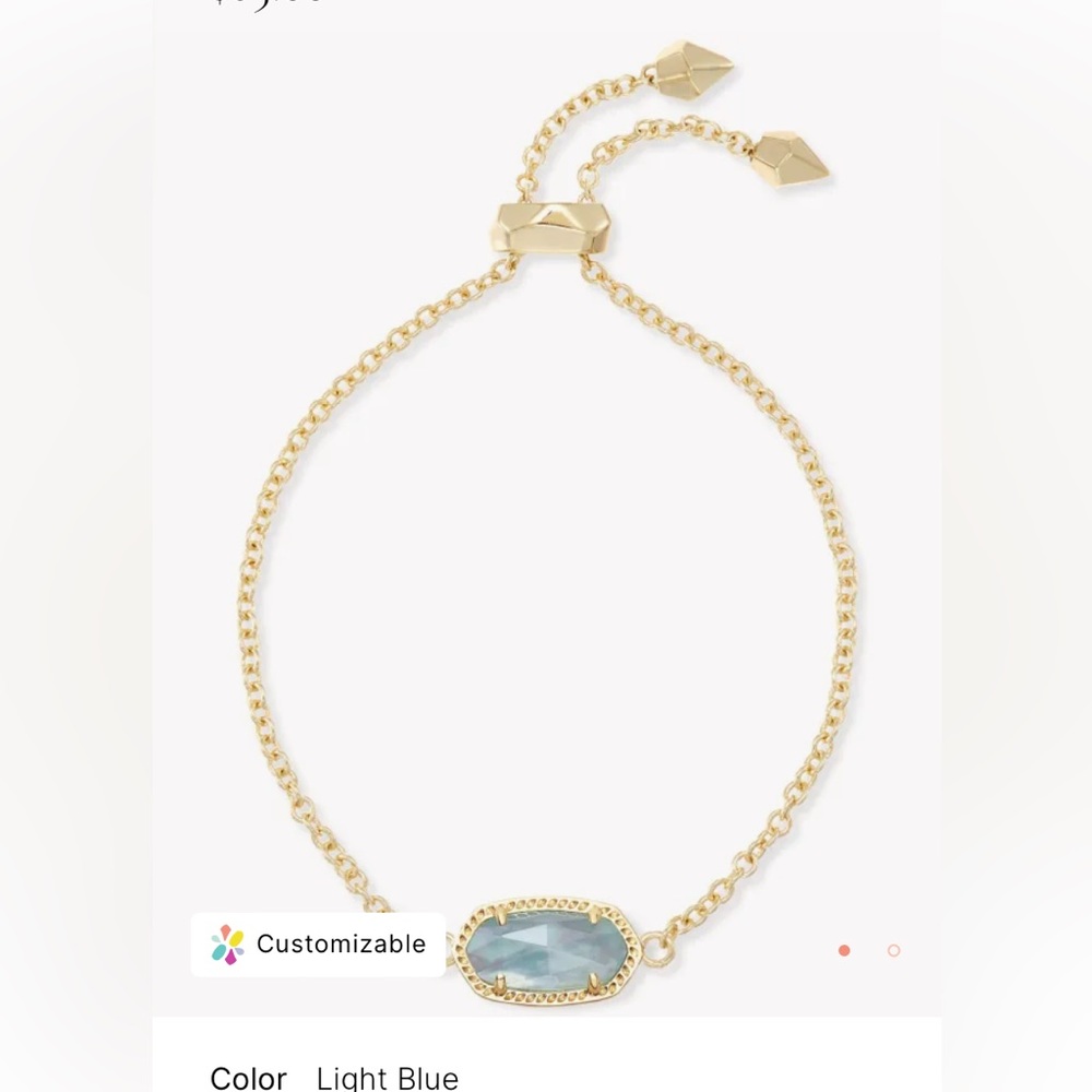Kendra Scott Elaina Gold adjustable chain bracelet